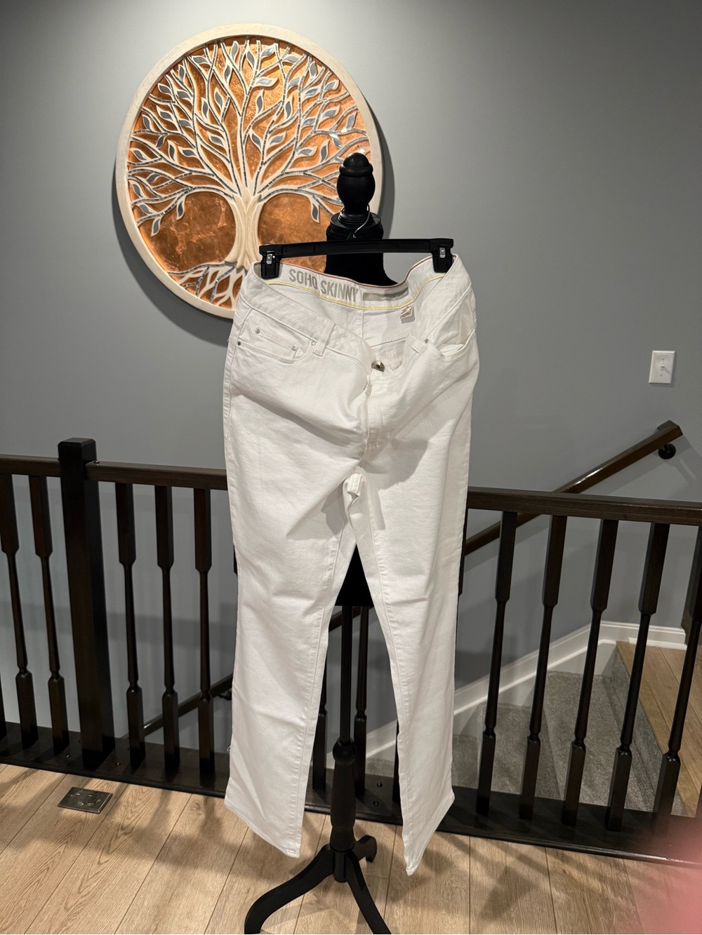 DKNY SoHo Skinny White Jeans